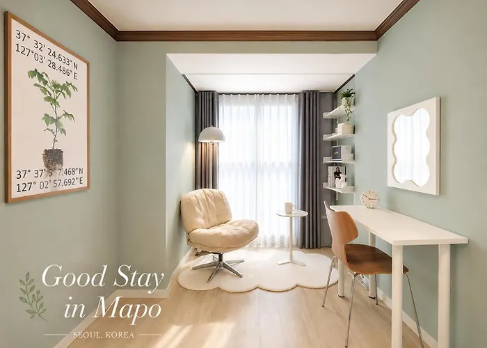Appartement 홍대 망원 한강 Mrt 5min 무료주차 어린이방 9인 빅3룸 Luggage Storage *